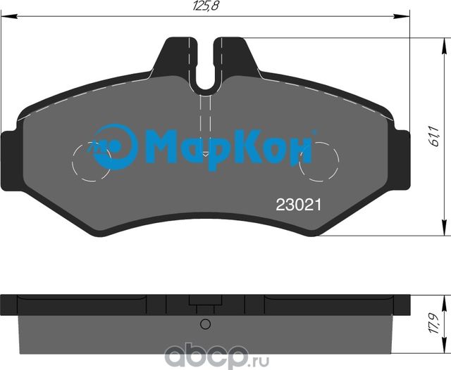 Колодки тормозные дисковые (задние) к-т MERCEDES -BENZ SPRINTER 2-t (901 902) (95-06)  SPRINTER 3-t (Markon) Markon. Артикул 500600179