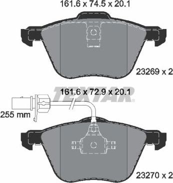 Тормозные колодки Textar Q+. Артикул 2326903