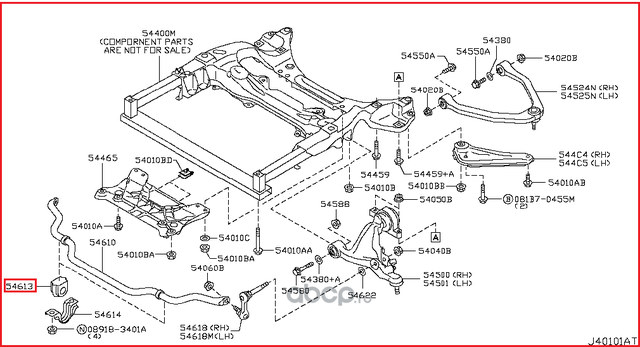 Втулка стабилизатора Nissan. Артикул 546131MA9A
