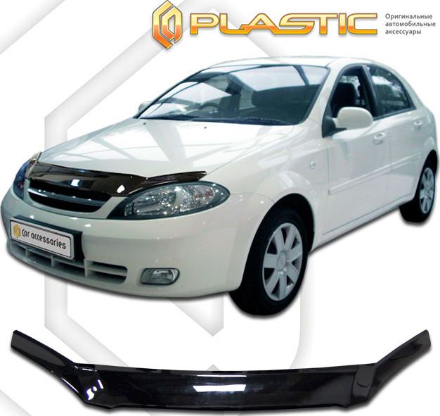 Дефлектор СА Пластик для капота (Classic черный) Ravon Gentra 2015-2026. Артикул 2010010112424