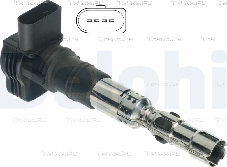 Катушка зажигания Delphi для Volkswagen Phaeton I 2003-2010. Артикул GN10706-12B1