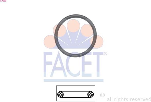 Термостат с прокладкой Facet Made in Italy - OE Equivalent. Артикул 7.9660