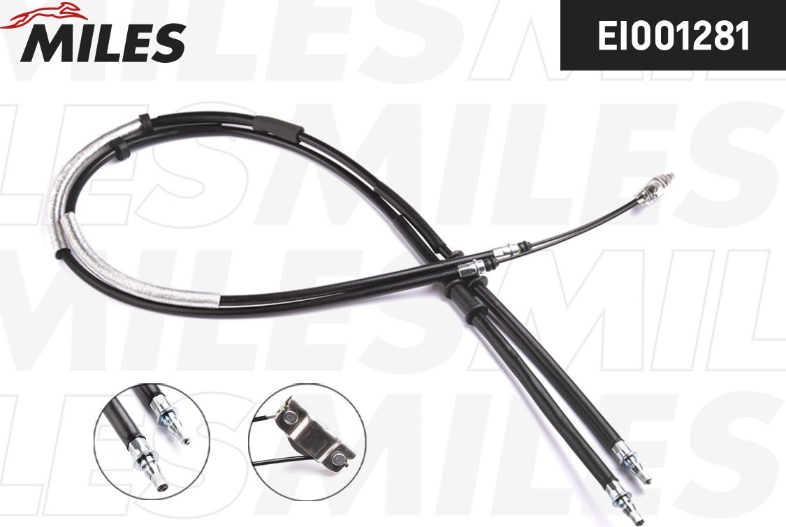 Трос ручника (тросик ручного тормоза) Miles. Артикул EI001281