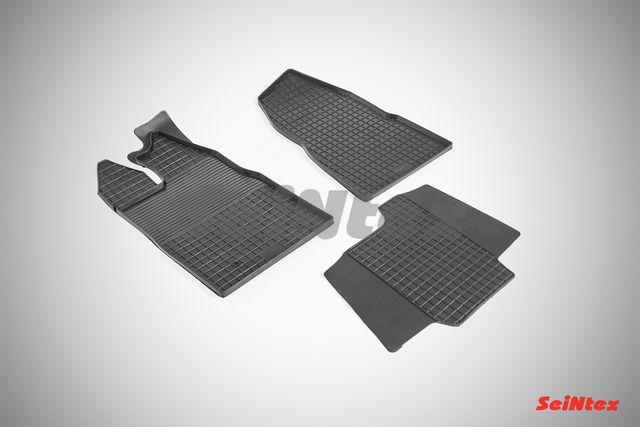 Коврики резиновые Seintex с узором сетка для салона (передний ряд) Ford Transit VI Custom 2014-2026. Артикул 85912