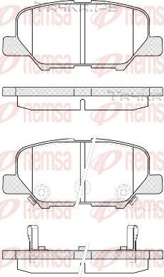 Тормозные колодки Remsa задние для Mitsubishi Outlander III 2012-2026. Артикул 1536.02