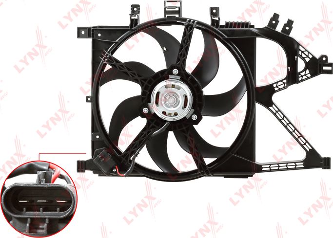 Вентилятор радиатора двигателя LYNXauto. Артикул RF-1644