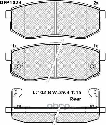 Колодки тормозные дисковые Double Force Double Force. Артикул DFP1023