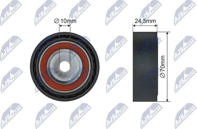 Натяжной ролик (натяжитель) приводного поликлинового ремня NTY. Артикул RRK-BM-000