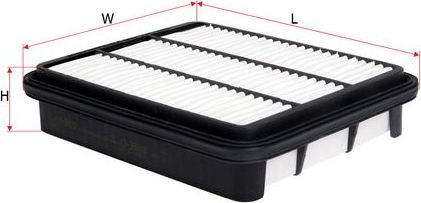 Воздушный фильтр Sakura для Kia Opirus I 2003-2011. Артикул A-2822