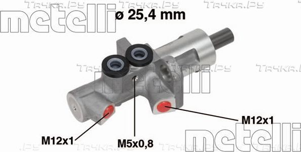 Тормозной цилиндр главный Metelli (алюминий) для Skoda Superb I 2002-2008. Артикул 05-0613