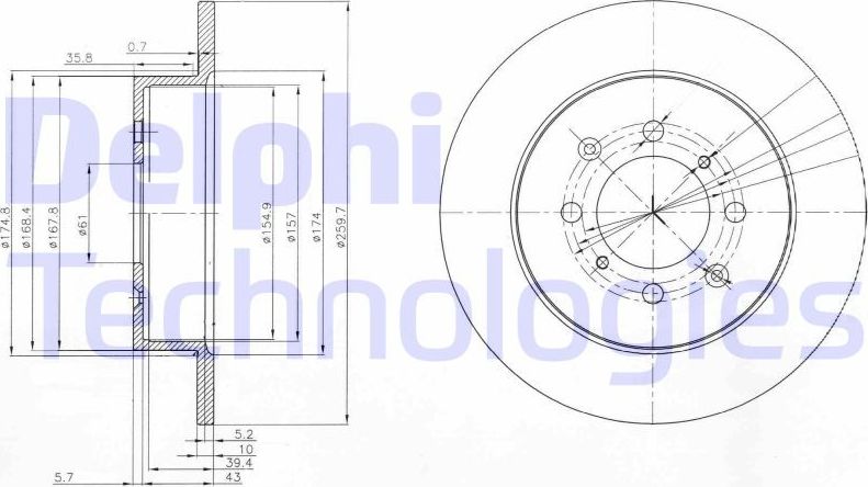 Тормозной диск Delphi. Артикул BG3793