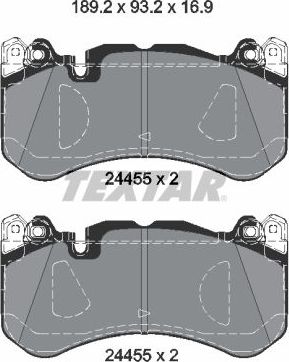 Тормозные колодки Textar. Артикул 2445503