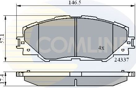 Тормозные колодки Comline Comline. Артикул CBP01625
