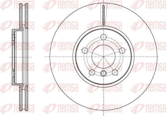 Тормозной диск Remsa передний для MINI Countryman II (F60) 2016-2026. Артикул 61596.10