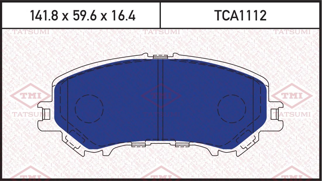 Колодки тормозные NISSAN X-TRAIL 13- перед. (Tatsumi). Артикул TCA1112