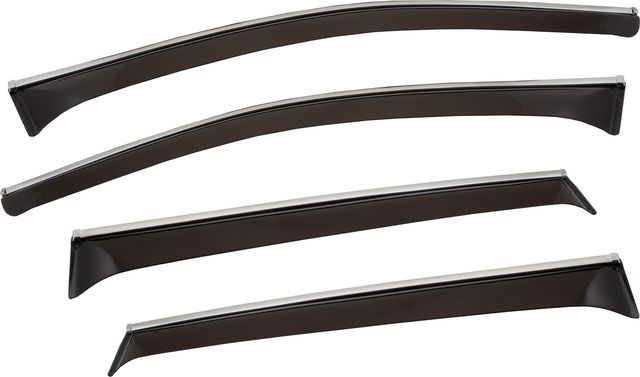 Дефлекторы Chromex для окон (c хром. молдингом) (накладной) (4 шт.) Changan CS35 Plus кроссовер 2018-2026. Артикул CHROMEX.63033
