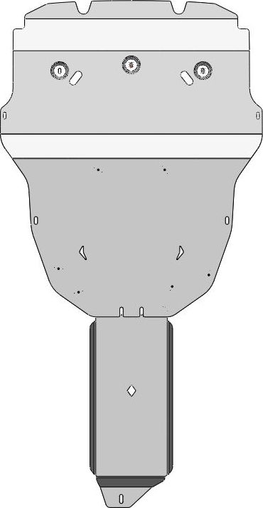 Защита алюминиевая АВС-Дизайн для картера двигателя и КПП Lexus GS 350 4WD 2011-2016. Артикул 24.44ABC