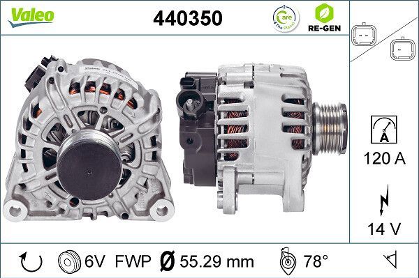 Генератор Valeo VALEO RE-GEN REMANUFACTURED для Peugeot 5008 I 2015-2016. Артикул 440350