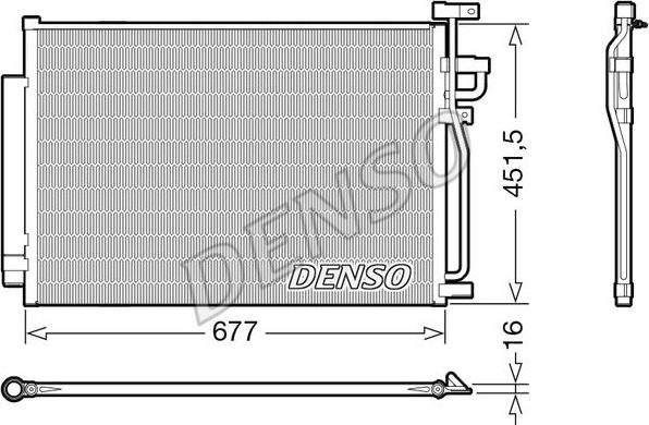 Радиатор кондиционера (конденсатор) Denso. Артикул DCN20040
