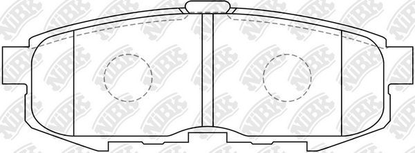 Тормозные колодки NiBK задние для Mazda MPV II (LW) 2002-2006. Артикул PN5807