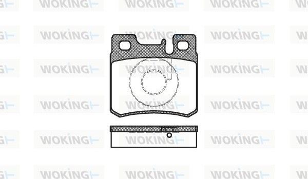 Тормозные колодки Woking задние для Mercedes-Benz SL-Класс IV (R129) 1992-2001. Артикул P3823.20