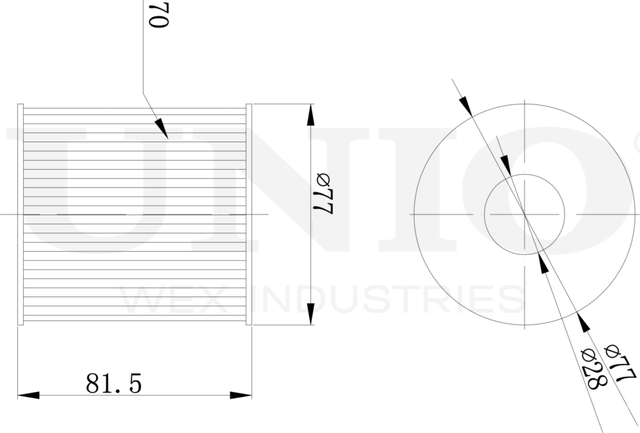 Фильтр масляный (Unio). Артикул FLT-20111