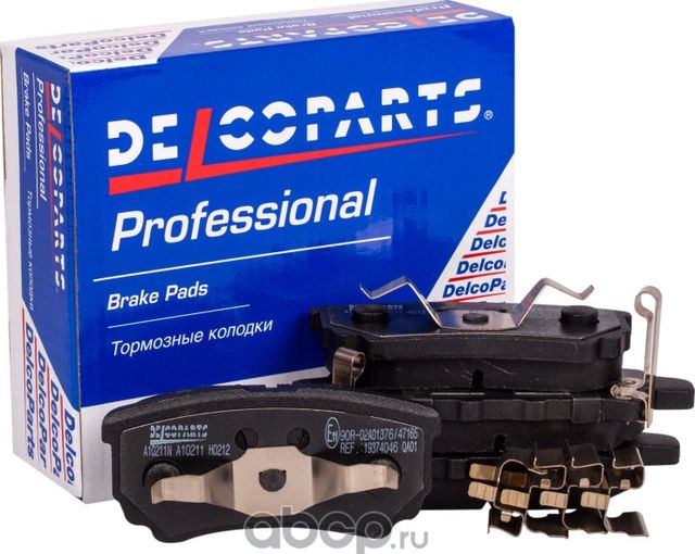 КОЛОДКИ ТОРМОЗНЫЕ ЗАДНИЕ ДИСКОВЫЕ (Delcoparts) Delcoparts. Артикул 19374046