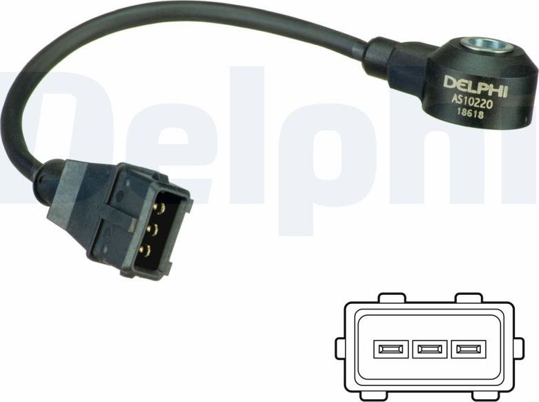 Датчик детонации Delphi. Артикул AS10220