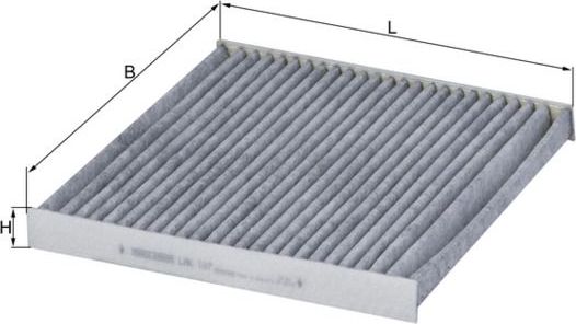 Салонный фильтр Mahle. Артикул LAK 107