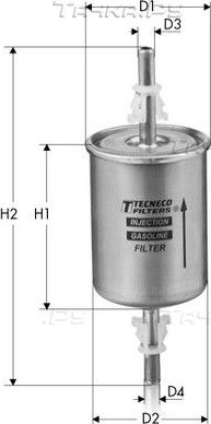 Топливный фильтр  Tecneco Filters для Opel Combo C 2001-2011. Артикул IN67