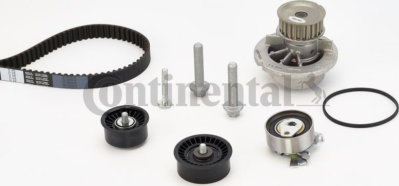 Помпа (водяной насос) с комплектом ремня ГРМ ContiTech. Артикул CT975WP1