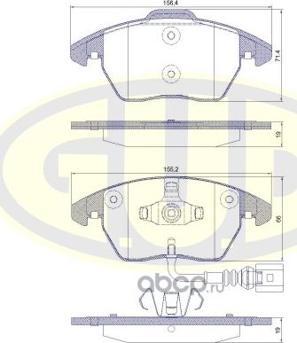 Тормозные колодки G.U.D.. Артикул GBP103001