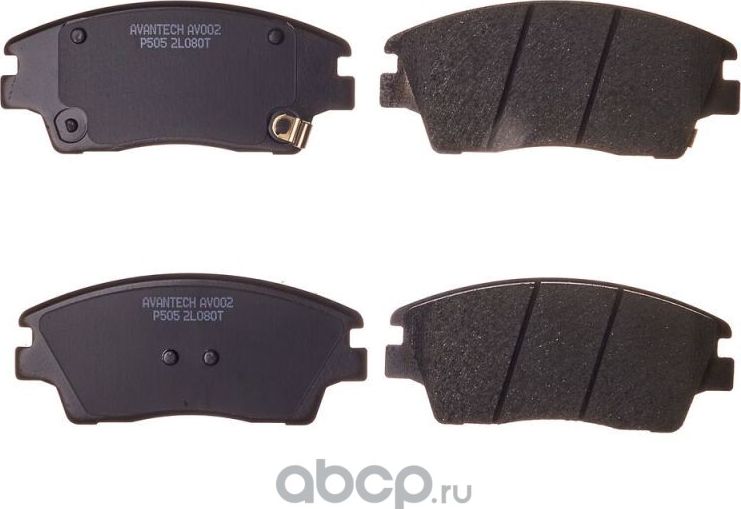Колодки тормозные дисковые Avantech (противоскрипная пластина в компл.). Артикул AV002