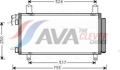 Радиатор кондиционера (конденсатор) AVA (алюминий). Артикул MZ5158D