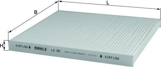 Салонный фильтр Mahle для Renault Megane I 1996-1999. Артикул LA 60