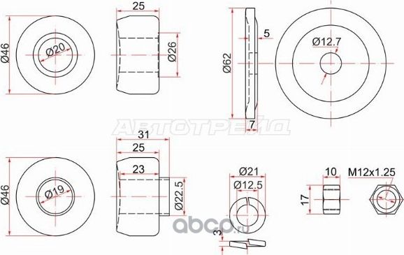 САЙЛЕНТБЛОК РАСТЯЖКИ PAJERO IOPAJERO PININ (SAT). Артикул STMR465868
