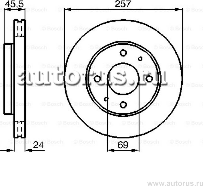 Диск тормозной (Bosch). Артикул 0986478774