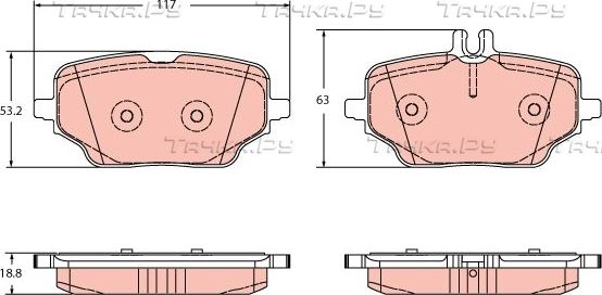 Тормозные колодки TRW. Артикул GDB2381