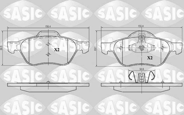Тормозные колодки Sasic передние для Renault Clio III 2006-2014. Артикул 6214019