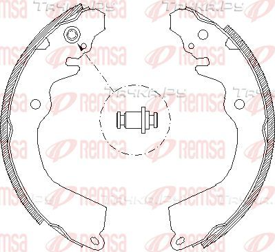 Тормозные колодки Remsa задние для Mitsubishi Mirage IV 1991-1995. Артикул 4646.00