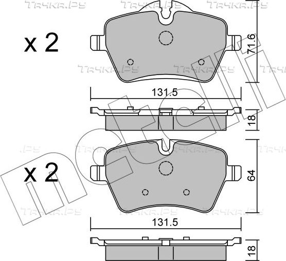 Тормозные колодки Metelli передние для MINI Coupe R58 2011-2015. Артикул 22-0768-0
