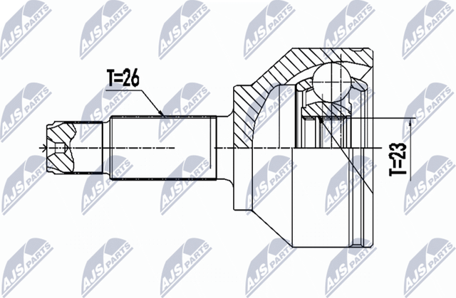 Шрус внутренний (граната) NTY передний для MINI Paceman R61 2012-2016. Артикул NPZ-BM-023