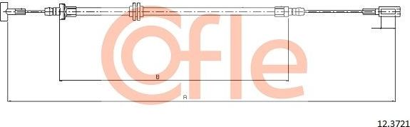 Трос ручника (тросик ручного тормоза) Cofle. Артикул 92.12.3721