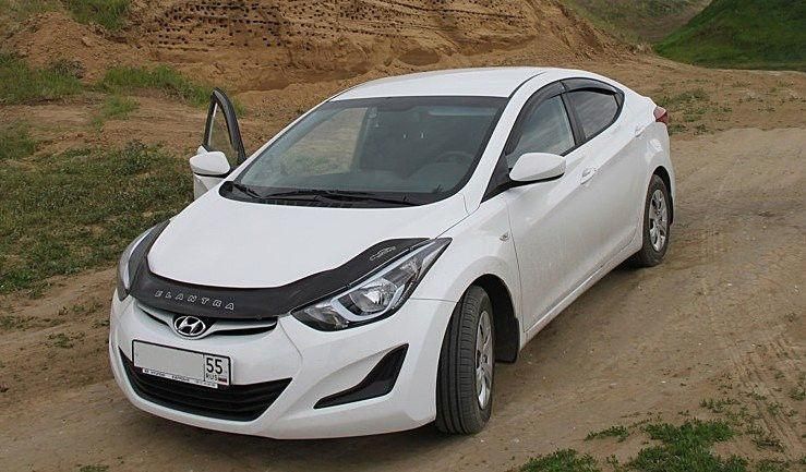 Дефлектор VT52 для капота Hyundai Elantra V 2010-2016. Артикул HYD25VT