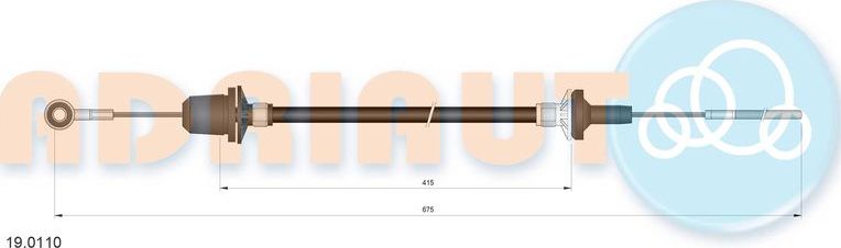 Трос сцепления Adriauto. Артикул 19.0110