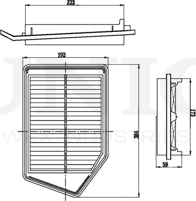 Фильтр воздушный (Unio). Артикул FLT-10084