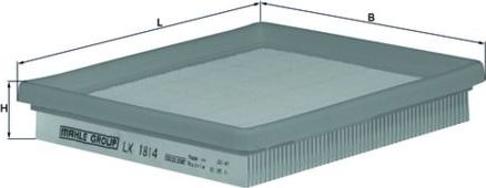 Воздушный фильтр Mahle. Артикул LX 1814
