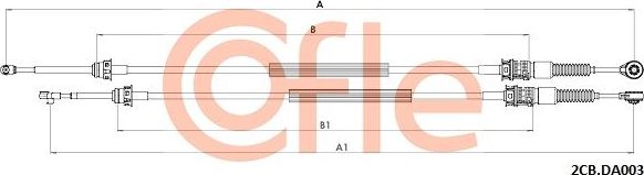Трос переключения передач КПП Cofle для Dacia Logan I 2005-2012. Артикул 92.2CB.DA003
