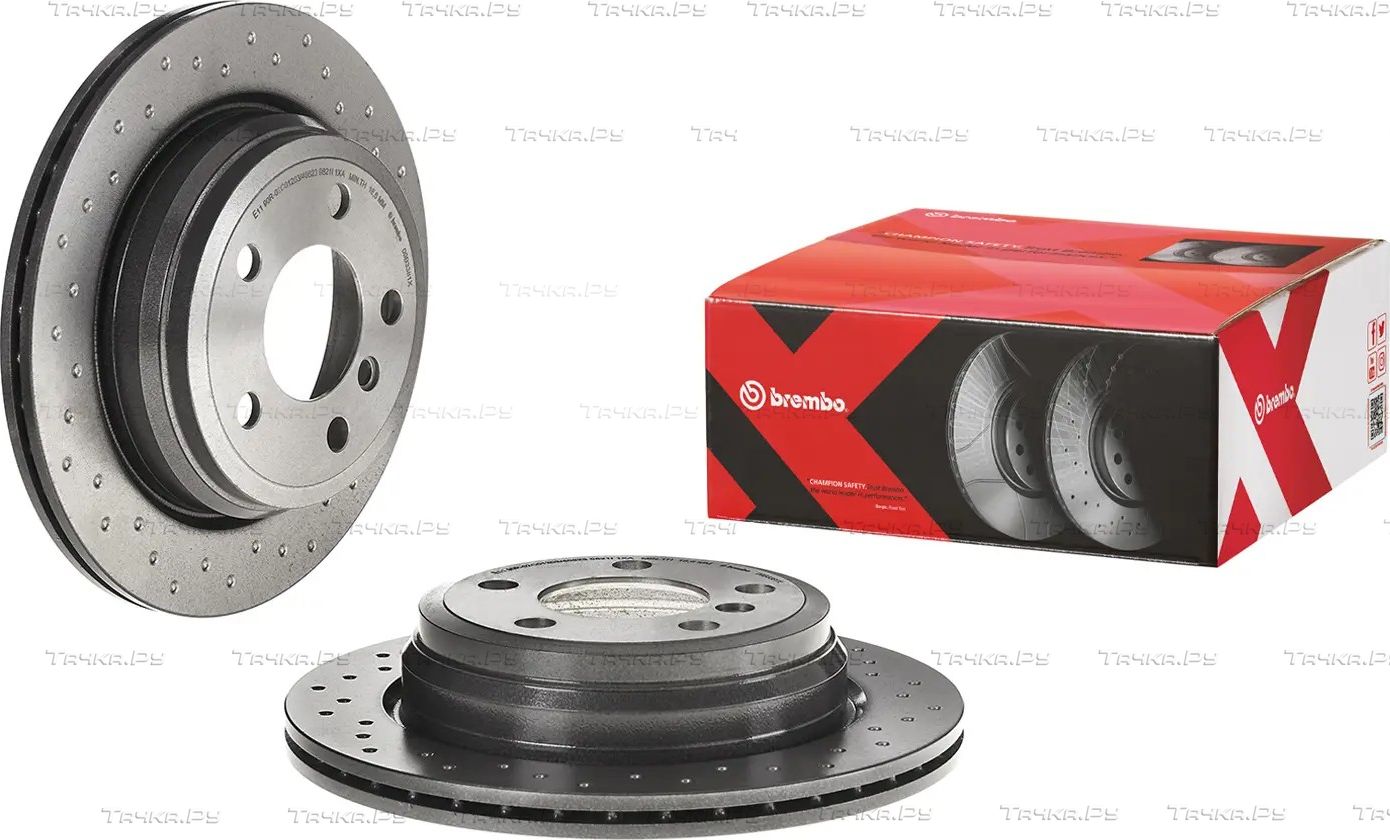 Тормозной диск Brembo XTRA LINE - Xtra задний для BMW 3 VI (F3x) 2011-2026. Артикул 09.B338.1X