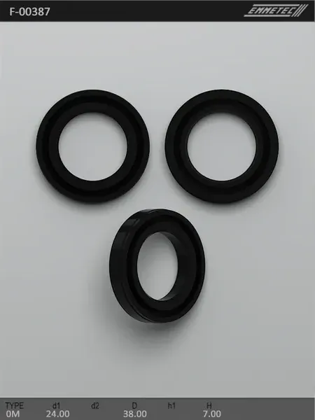 Сальник рулевой рейки 24 38 7 (Emmetec). Артикул F00387